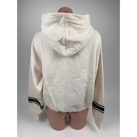 Victoria's Secret PINK Long Sleeve Full Zip Ivory Hoodie Sweatshirt  Size XS - Picture 6 of 10